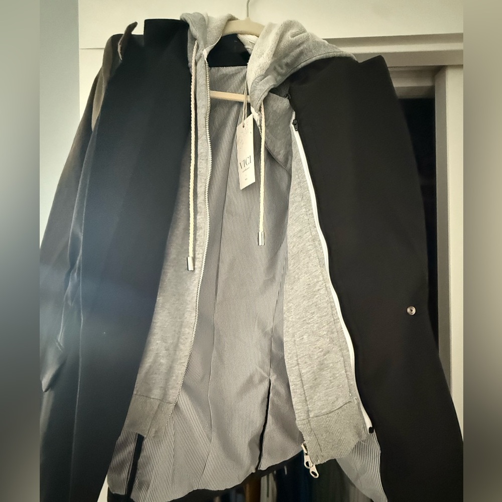 Vici Black and Gray Lightweight Jacket
